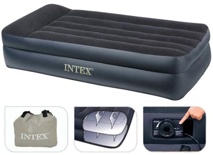 INTEX Pillow Rest Raised Air Bed Twin Size ( 40" X 80" X 18.1/2" ) Built In Electric Pump