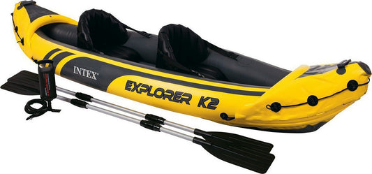 INTEX Kayak Boat Explorer K2 For 2 Person (123"x36"x20") With 2 Oars & An Air Pump