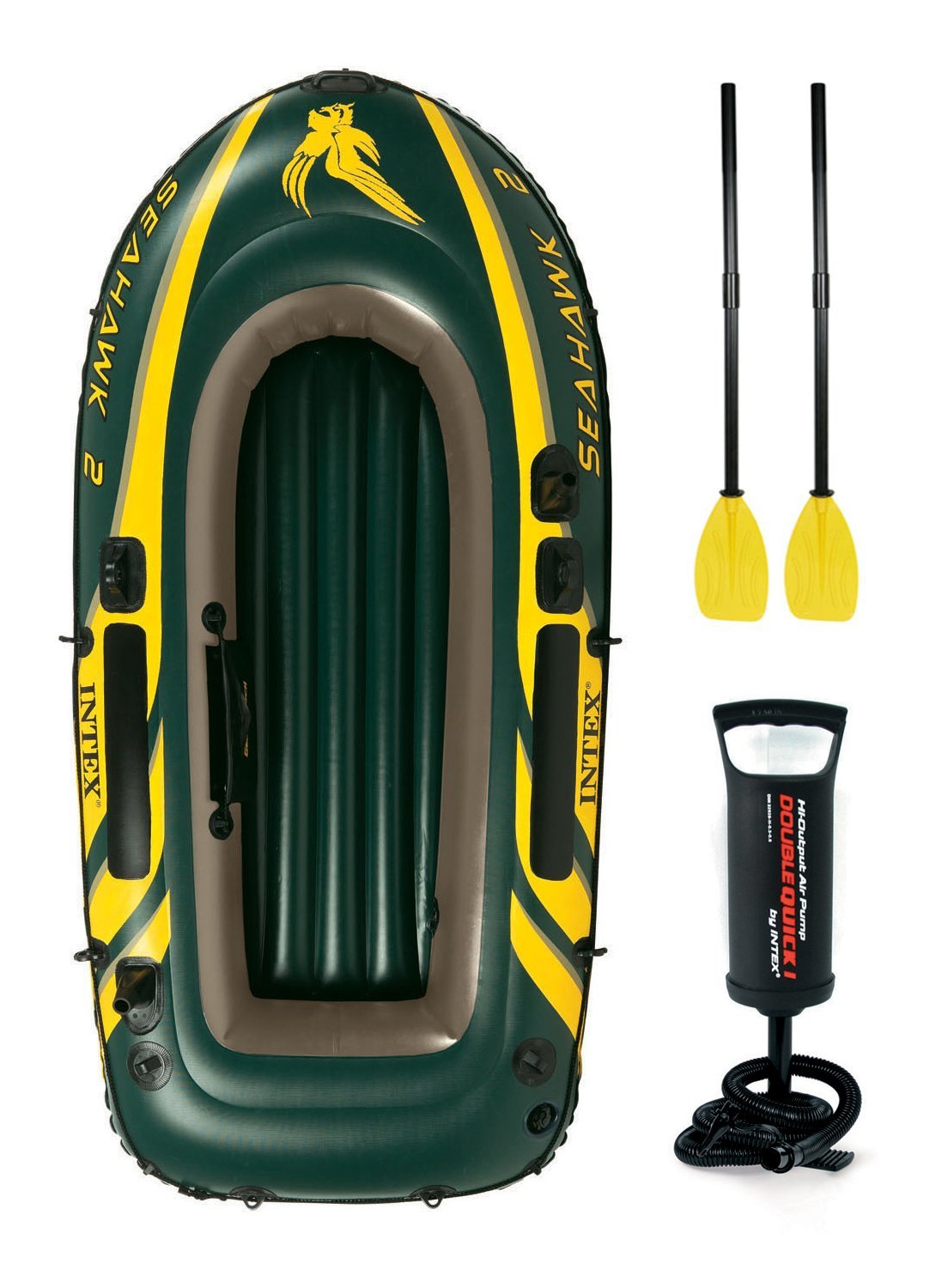 INTEX Seahawk 2 Boat Set With Oars And Pump 2 Person ( 93" x 45" x 16" )