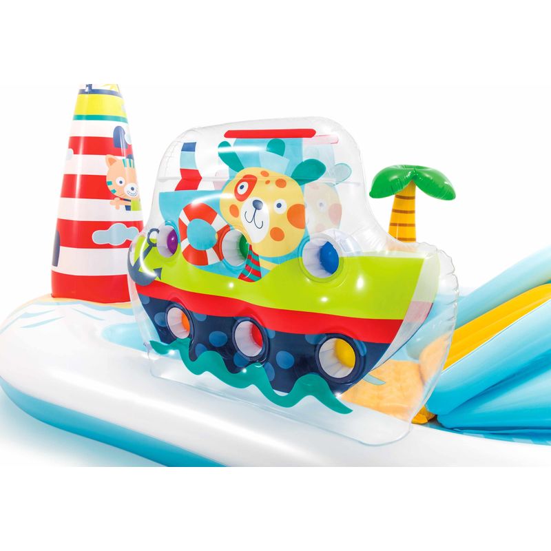 INTEX Fishing Fun Play Center Inflatable Kiddie Pool 218 x 188 x 99 cm