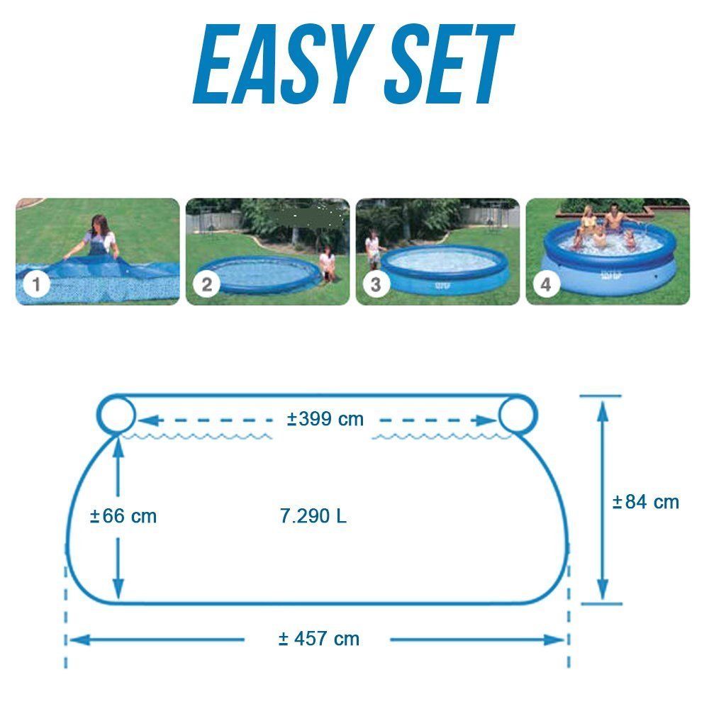 INTEX (15' x 33") Easy Set Pool With Eater Filter Pump