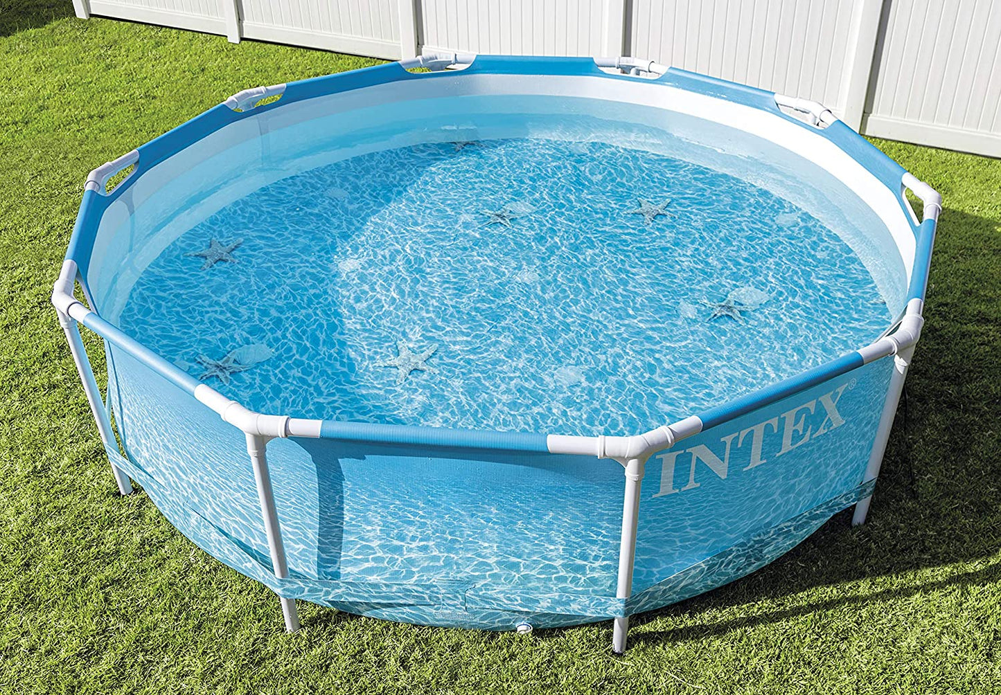 INTEX  10ft x 30" Metal Frame Pool Beachside