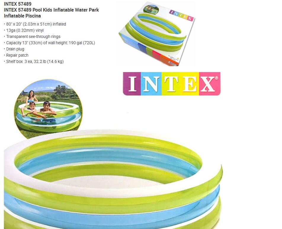 Intex Swim Center Pin Wheel Pool For Kids 90" x 22" Round