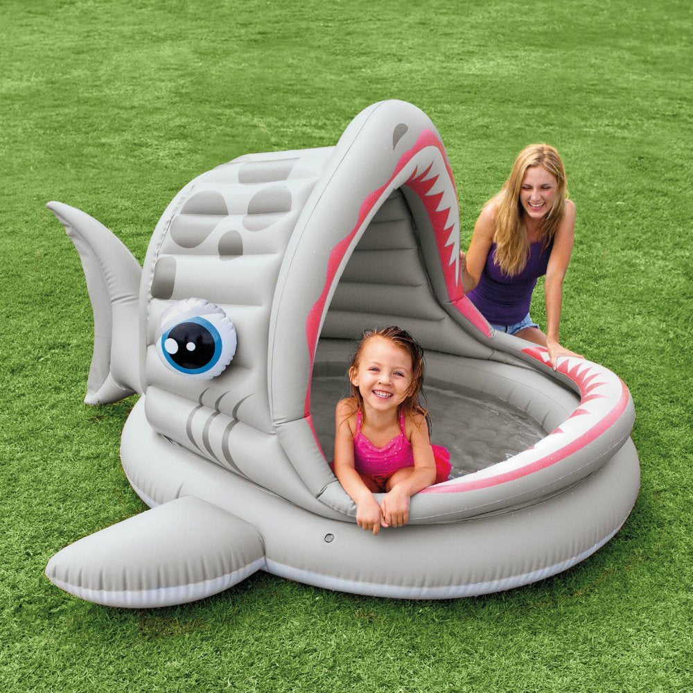 INTEX Roarin Shark Shade Pool (79" L x 78" W x 43" H )